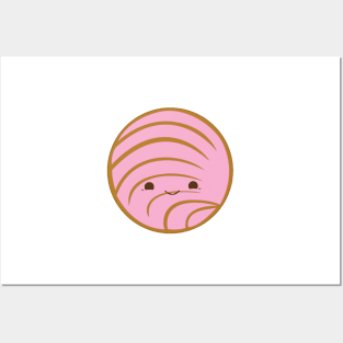 Pink Concha Pan Dulce (Mexican Sweet Bread) Posters and Art